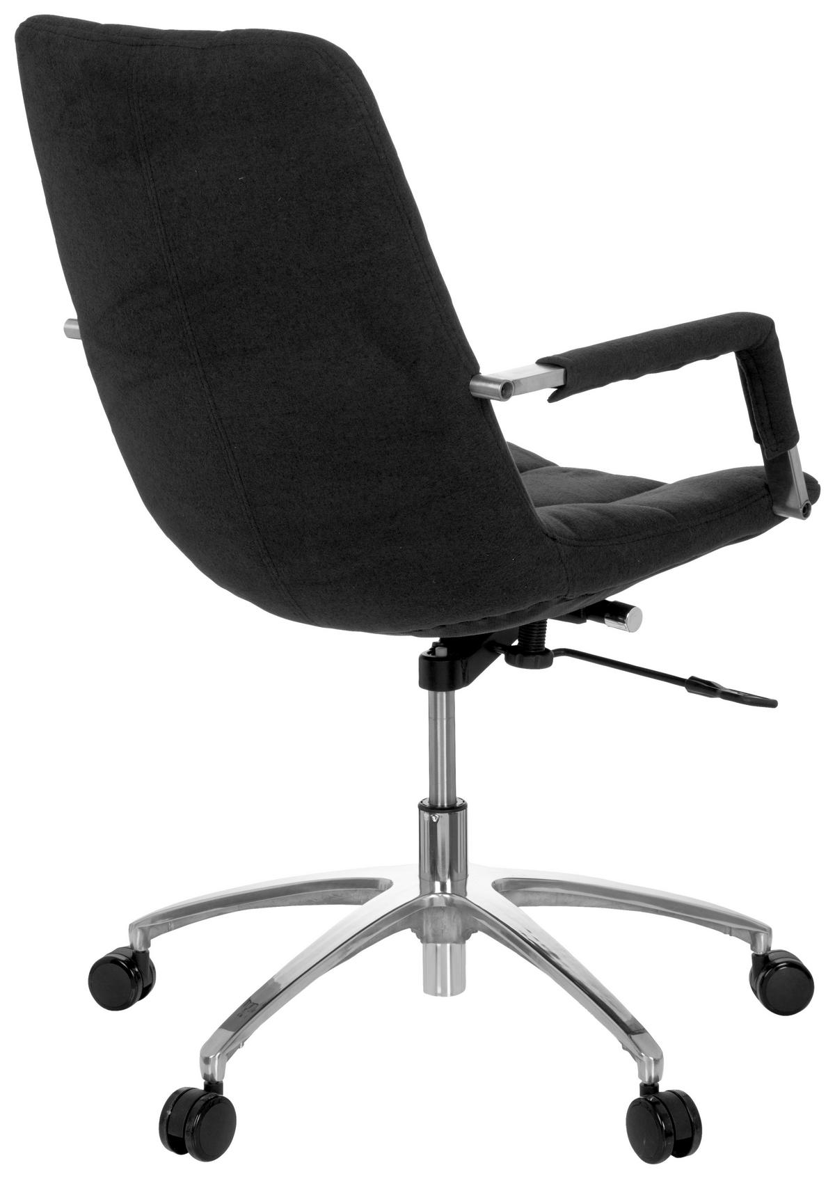 Drehstuhl Saranto Schwarz - Silberfarben/Schwarz, MODERN, Kunststoff/Textil (58/102/60cm) - MID.YOU