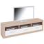 Tv-elem Malta - Tölgyfa/Fehér, modern, Fa (185/50/42cm)