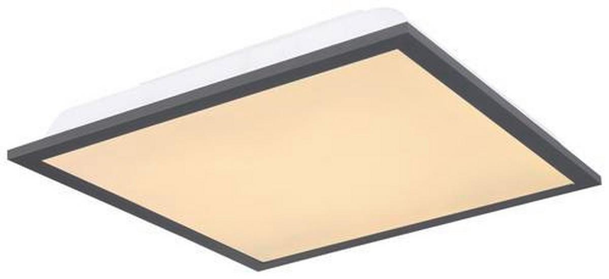 LED-Deckenleuchte Doro L: 30 cm - Opal/Graphitfarben, Basics, Kunststoff/Metall (30/30/6cm) - Globo