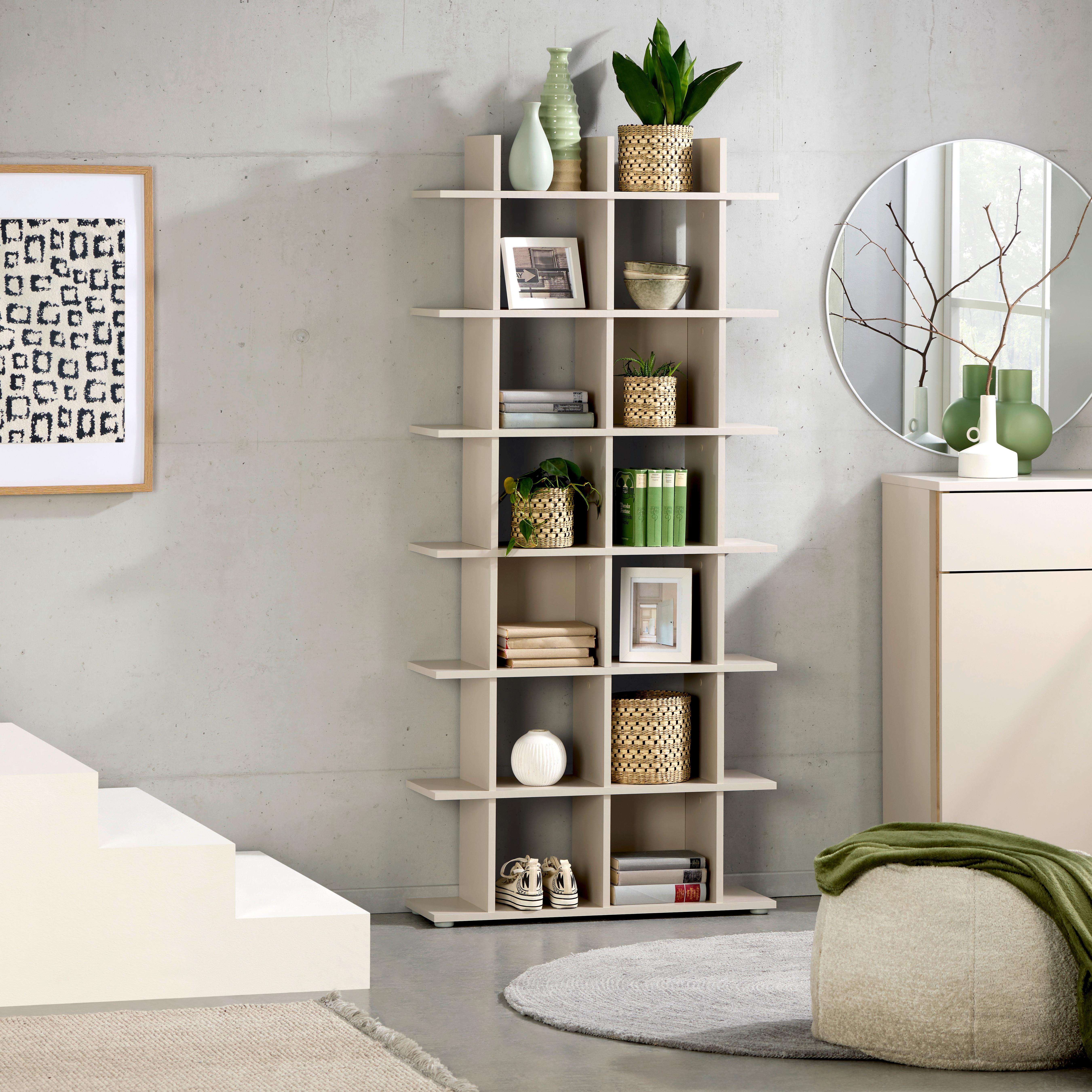 Regal Otto Kaschmir H: 175,2 Cm - Kaschmir, Trend, Holzwerkstoff (79,8/175,2/25,5cm)