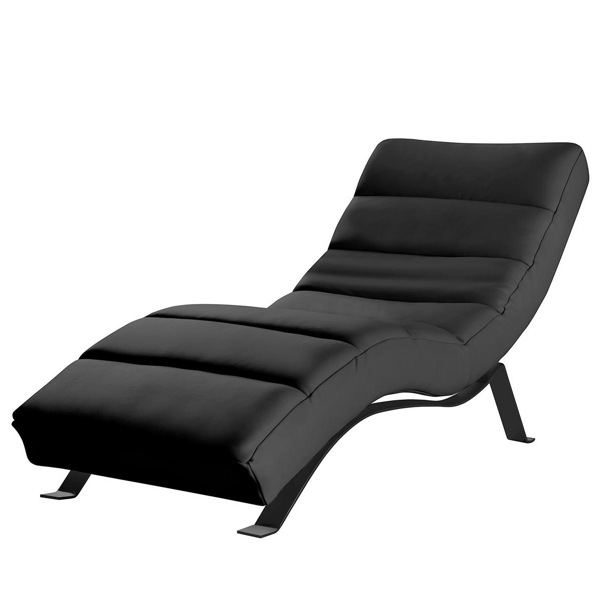 Relaxliege Swing Black Schwarz B: 65 cm - Schwarz, Design, Textil (65/65-95/171cm) - Livetastic