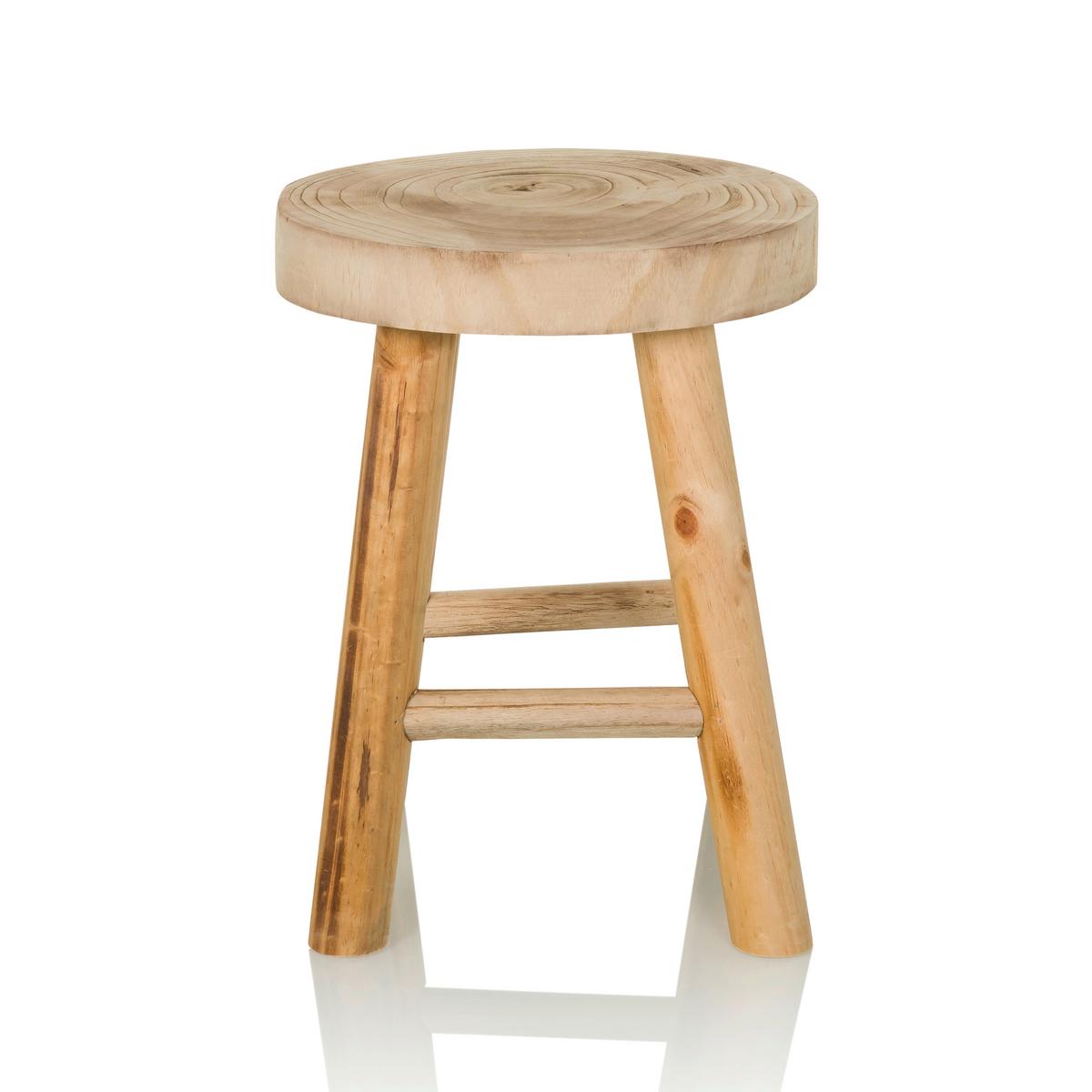 Hocker Rustiko W Braun B: 33 Cm - Braun, MODERN, Holz (33/44/33cm) - MID.YOU