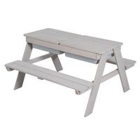 Kinder-Gartenset 456002ga Outdoor+ - Grau, Basics, Holz (89/50/85,5cm) - Roba