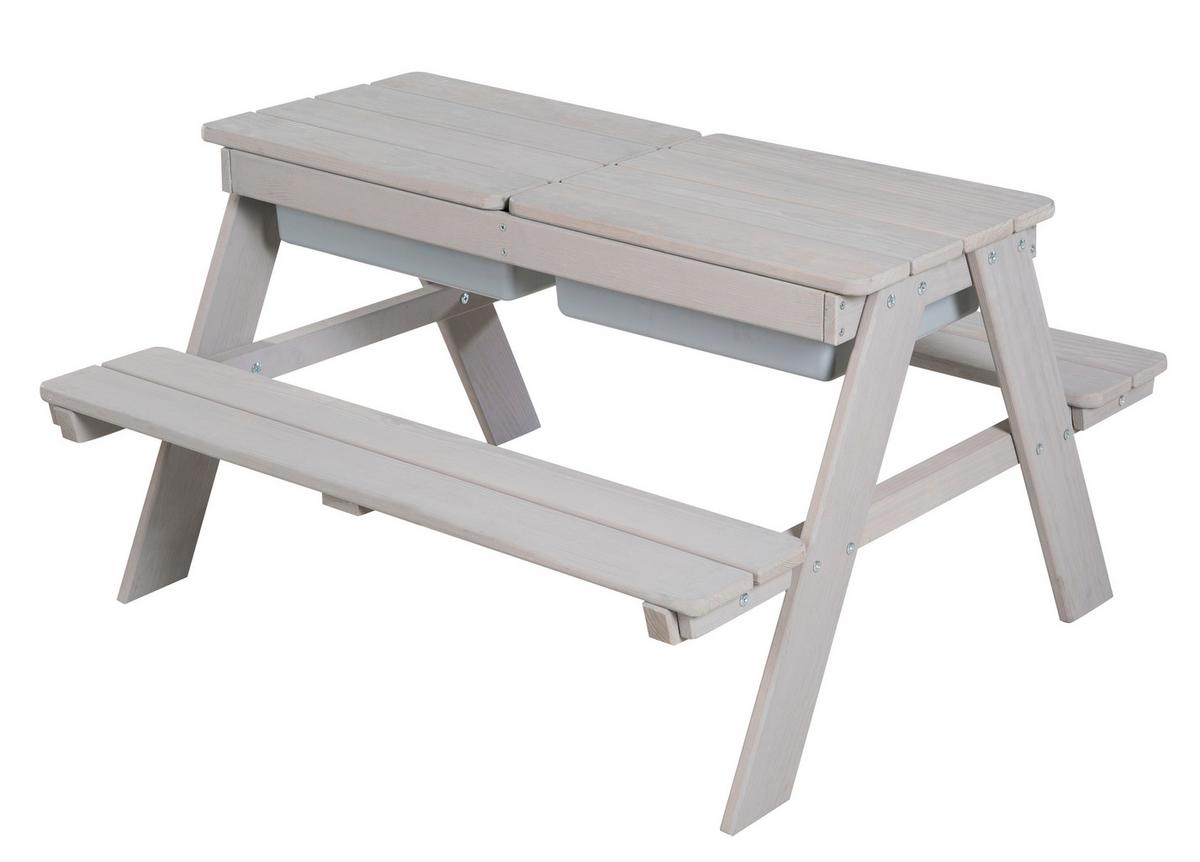 Kinder-Gartenset 456002ga Outdoor+ - Grau, Basics, Holz (89/50/85,5cm) - Roba