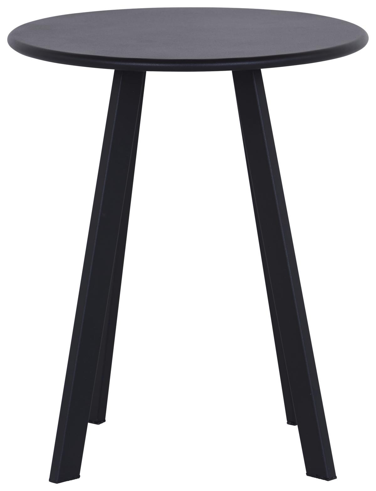 Beistelltisch New York Schwarz - Schwarz, Design, Metall (40/48/40cm) - P & B