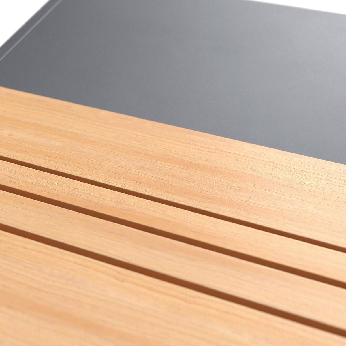 Loungegarnitur Rio - Anthrazit/Schwarz, MODERN, Kunststoff/Textil (226/156cm) - Beldano