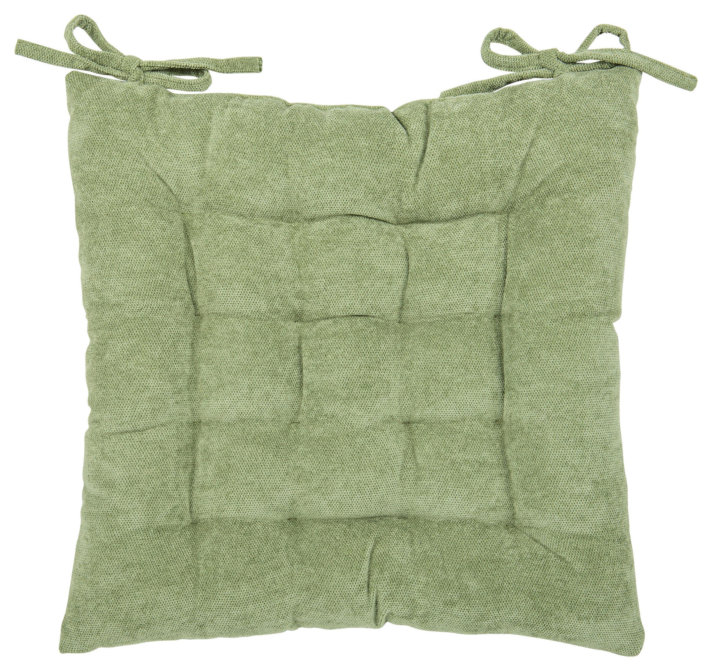 Sitzkissen Campino Olivgrün 40x40 cm Polyester - Olivgrün, MODERN, Textil (40/40/4cm) - Luca Bessoni
