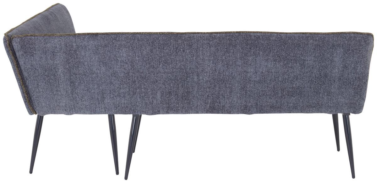 Eckbank Grün/Hellgrau Leinenoptik Cory 194x154 cm - Hellgrau/Schwarz, MODERN, Textil/Metall (194/154cm) - MID.YOU