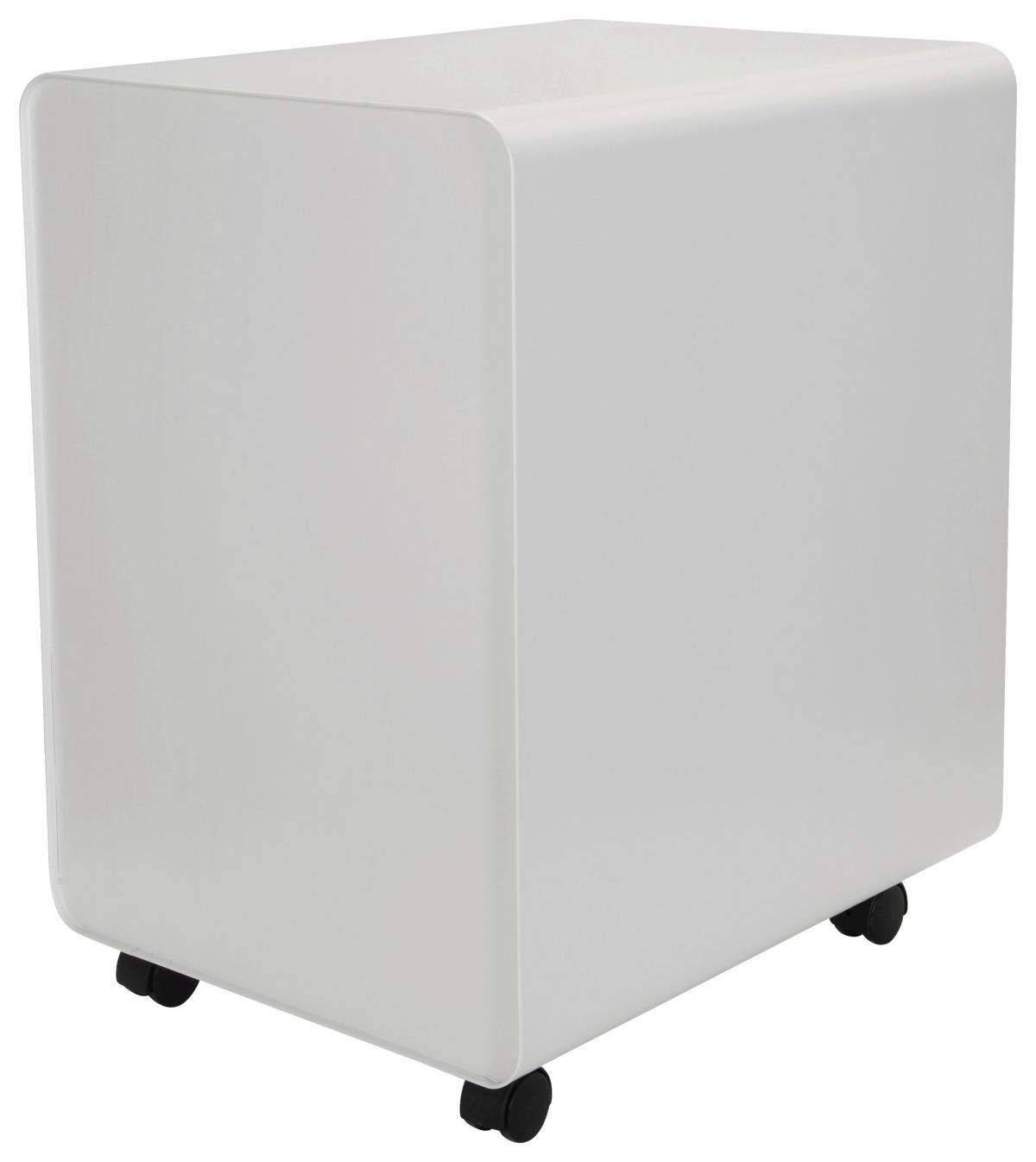 Rollcontainer Color Plus I Grau/Weiß - Weiß/Grau, MODERN, Kunststoff/Metall (40/60/50cm) - MID.YOU