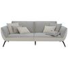 Veľká pohovka TRENDY, strieborná - čierna/strieborná, Modern, kompozitné drevo (260/93/124cm) - Premium Living