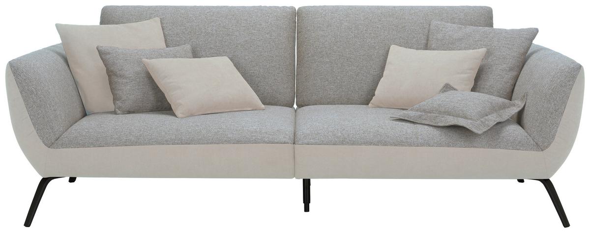 Veľká pohovka TRENDY, strieborná - čierna/strieborná, Modern, kompozitné drevo (260/93/124cm) - Premium Living