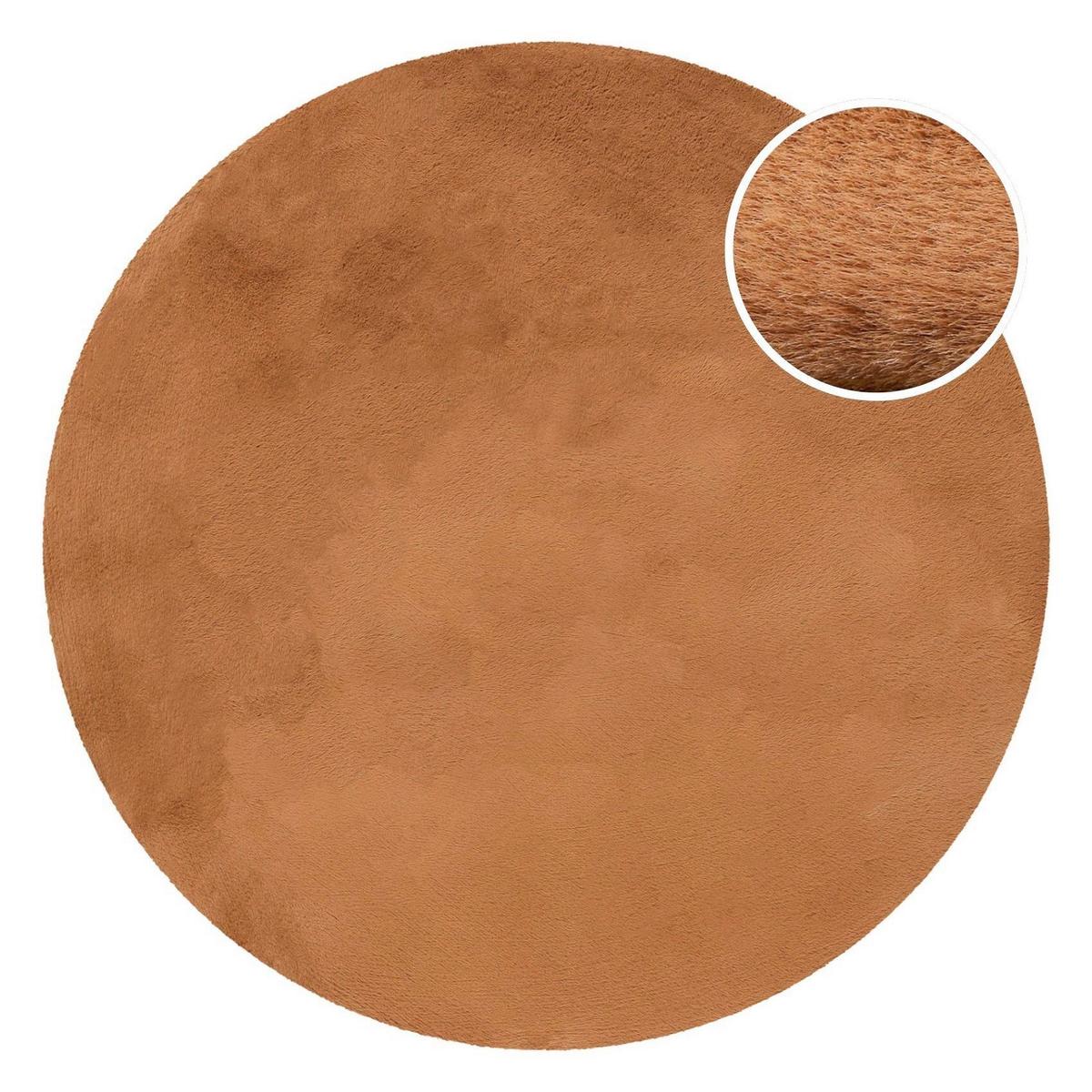 Hochflorteppich Kupfer, Ø: Ca. 100 Cm - Kupferfarben, KONVENTIONELL, Textil (100/100cm) - Esprit