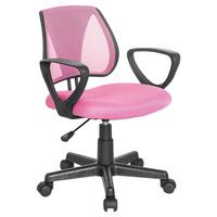 Jugenddrehstuhl Kiddy Cd Mit Armstützen Pink Bis 60 Kg - Pink/Schwarz, Basics, Kunststoff (58/75-92/45cm) - MID.YOU