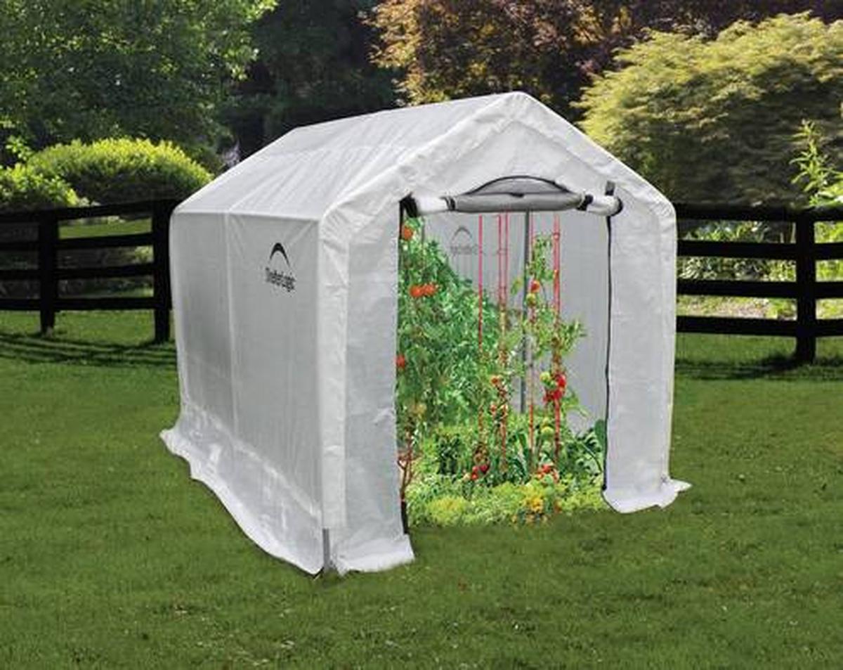 Gewächshaus 180x200x240 cm Kunststoff - Weiß, Basics, Kunststoff (180/200/240cm)