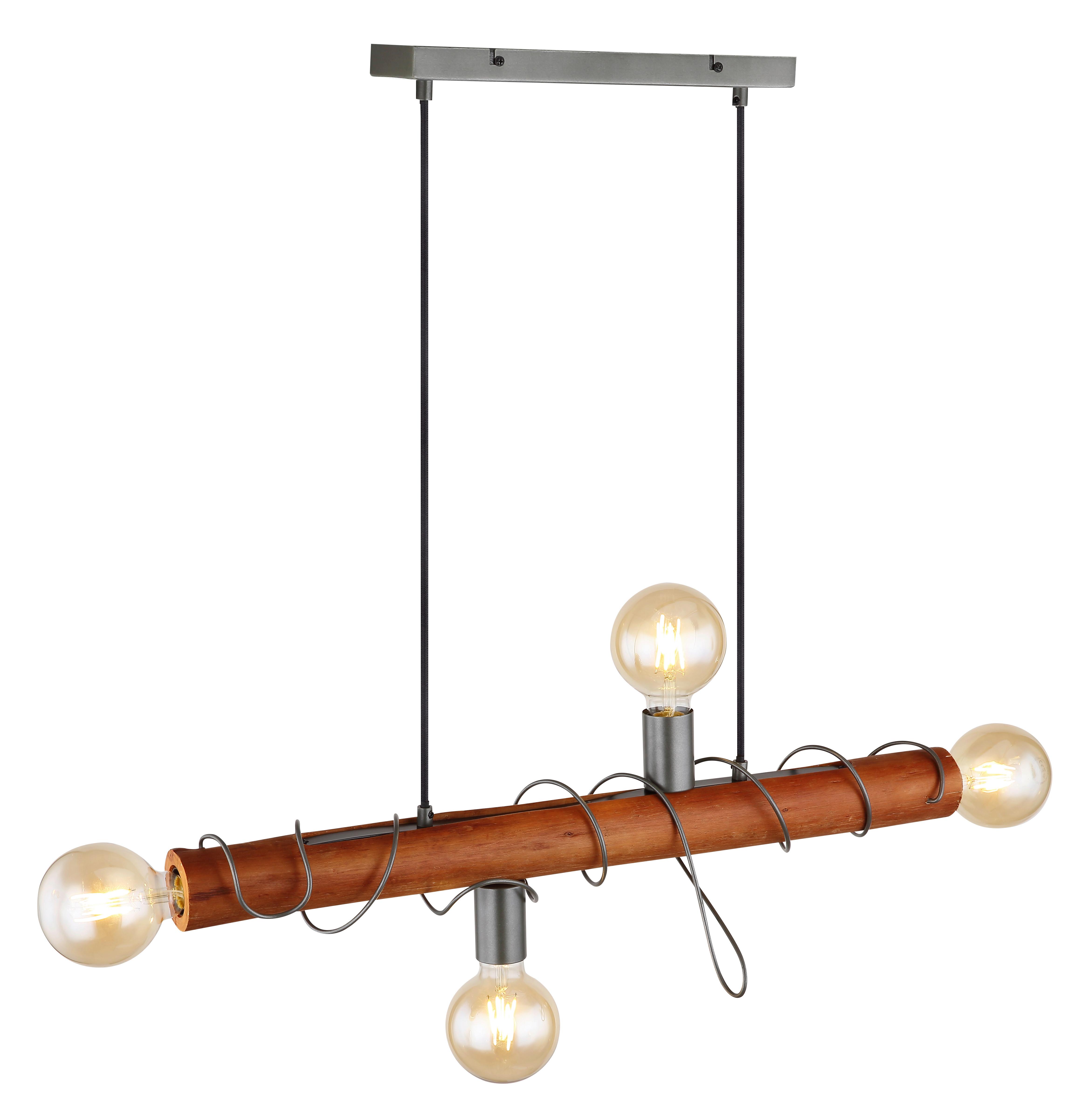 Hängeleuchte Alice H: 120 cm 4-Flammig, Rustikal