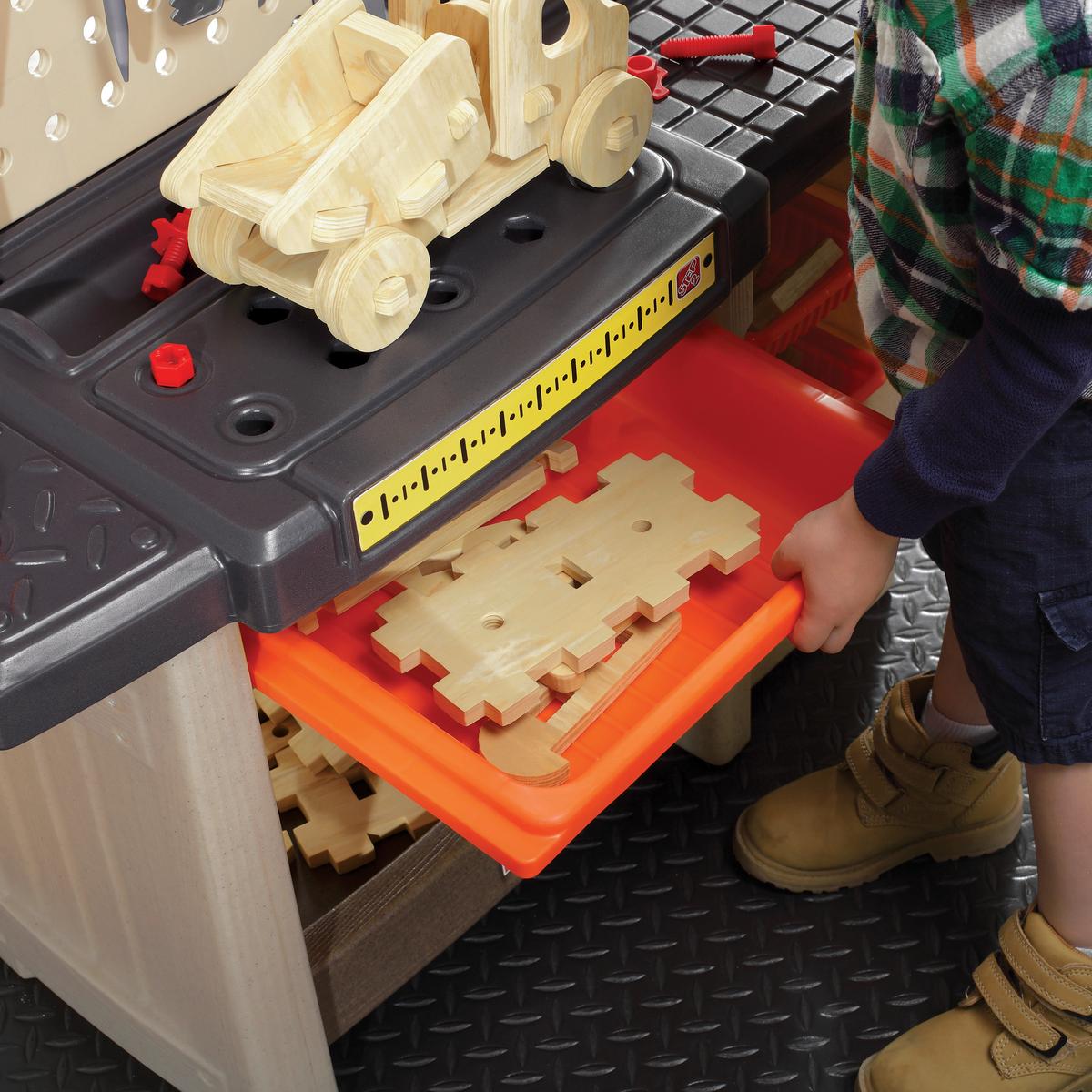 Kinderwerkbank Orange, B/h/t: 92,1x89,9x33cm - Beige/Orange, KONVENTIONELL, Kunststoff (92,1/89,9/33cm) - Ambia Garden