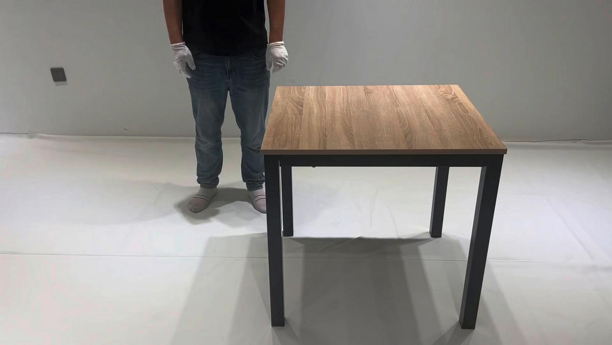 Ausziehtisch Gina 80 cm Mdf Sonoma Dekor, B: 80-120 cm - Schwarz/Sonoma Eiche, KONVENTIONELL, Holzwerkstoff/Metall (80-120/76/70cm) - MID.YOU