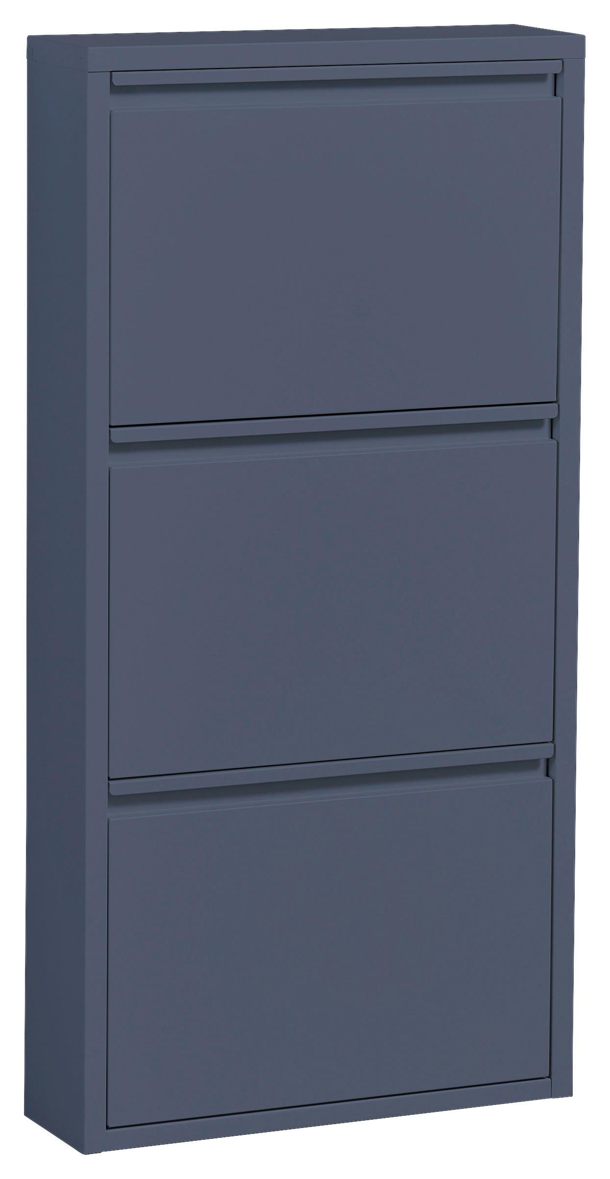 VÝKLOPNÁ SKRINKA NA TOPÁNKY BERT BLAU - modrá, Modern, kov (51/104/16cm) - Boxxx