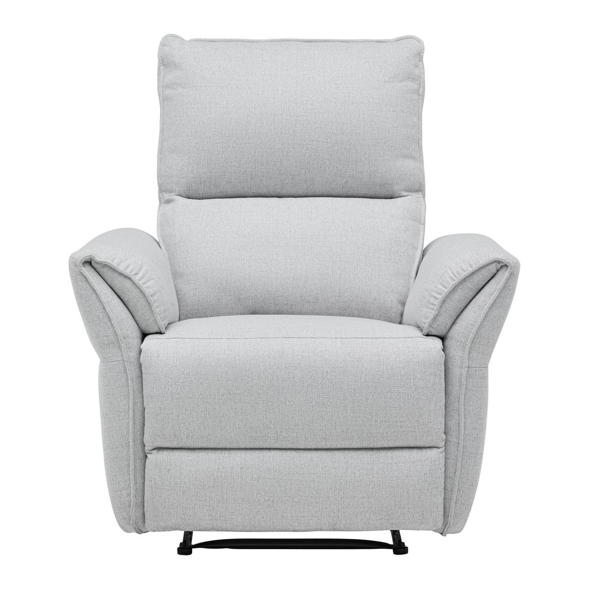 Relaxační křeslo JENSON, šedá - černá/světle šedá, Moderní, kov/dřevo (86/103/92cm) - Mömax