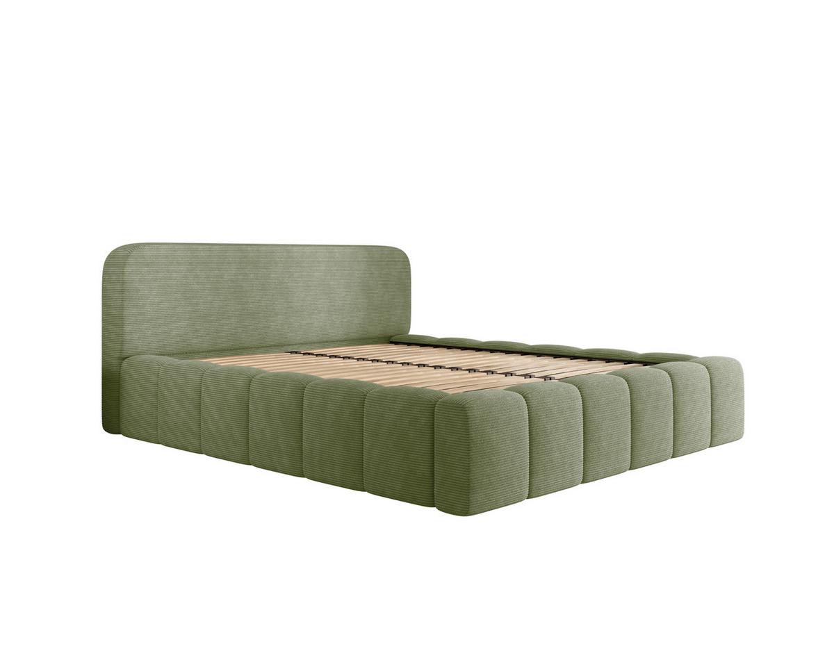 Polsterbett Deli 120 Mint LF: 120x200cm - Schwarz/Mintgrün, MODERN, Textil/Metall (120/200cm) - MID.YOU