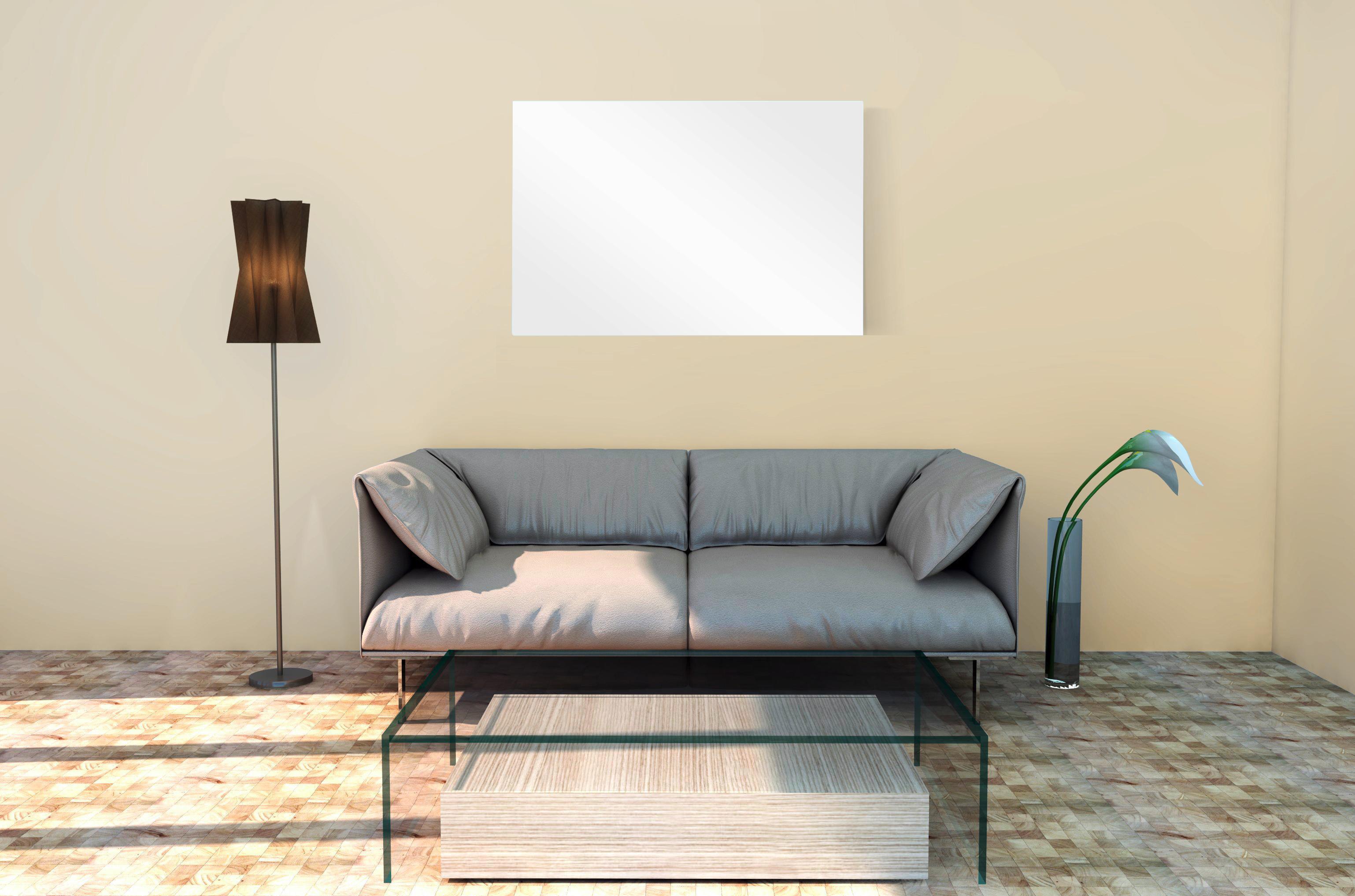 Infrarot-Heizpaneel 900 Watt - Weiß, MODERN, Metall (119,5/75/2,2cm)