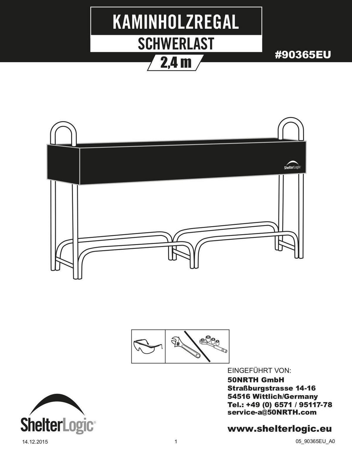 Regál na drevo 244cm - čierna, Basics, kov (25/118/244cm)