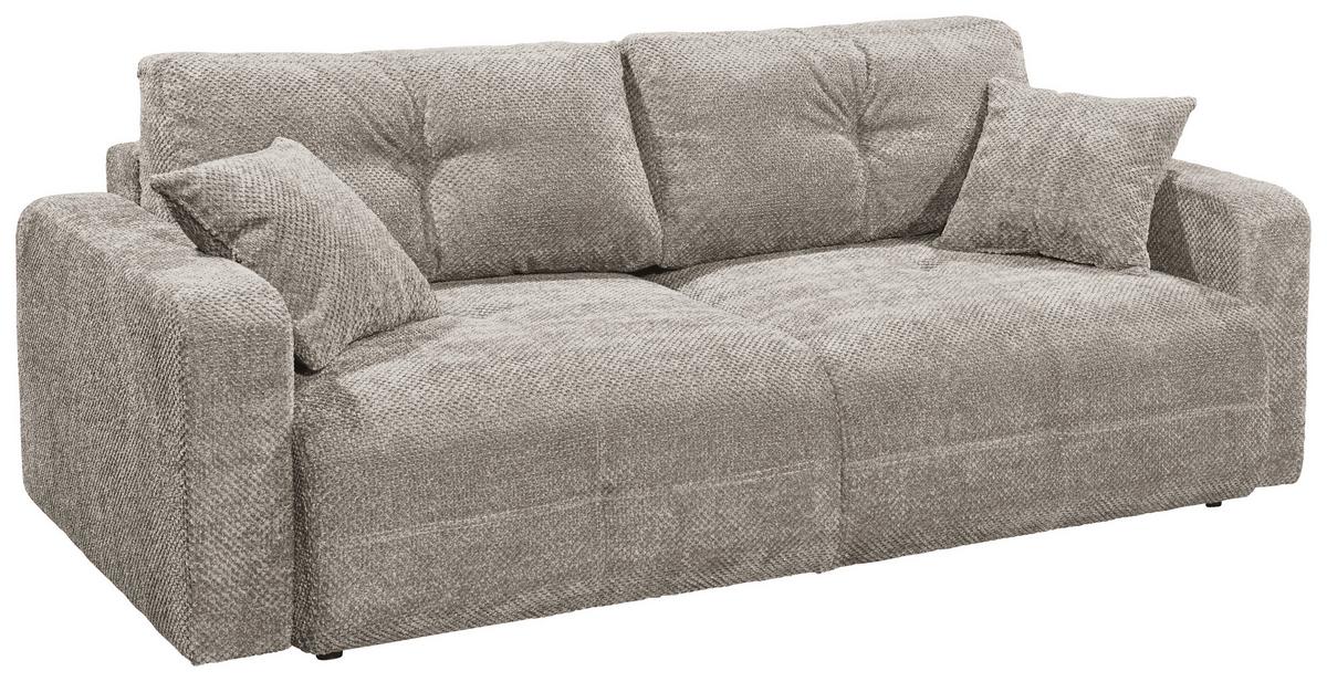Schlafsofa Bullet Taupe B: 235 Cm - Taupe/Schwarz, KONVENTIONELL, Textil (235/88/120cm) - MID.YOU