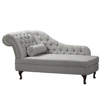 Récamiere Pako Grau B: 185cm - Braun/Grau, Design, Textil (185/93/75cm) - P & B