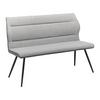 Sedací lavice Eva šedá - šedá/černá, Moderní, kov/dřevo (139/92,5/60,5cm) - Bessagi Home