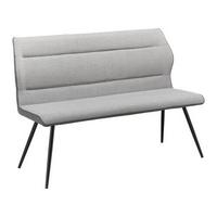 Sedací lavice Eva šedá - šedá/černá, Moderní, kov/dřevo (139/92,5/60,5cm) - Bessagi Home
