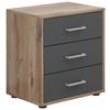 Nachtkästchen Smart 3 Flagstaff Eiche H: 54 Cm - Eichefarben/Anthrazit, Basics, Holzwerkstoff (50/54/35cm)
