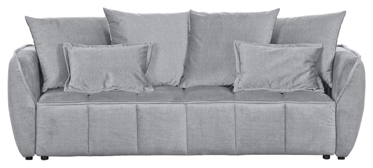 2-sitzer-sofa Mit Schlaffunktion Meyford B:250cm - Hellgrau/Schwarz, KONVENTIONELL, Textil (250/70/118cm) - MID.YOU