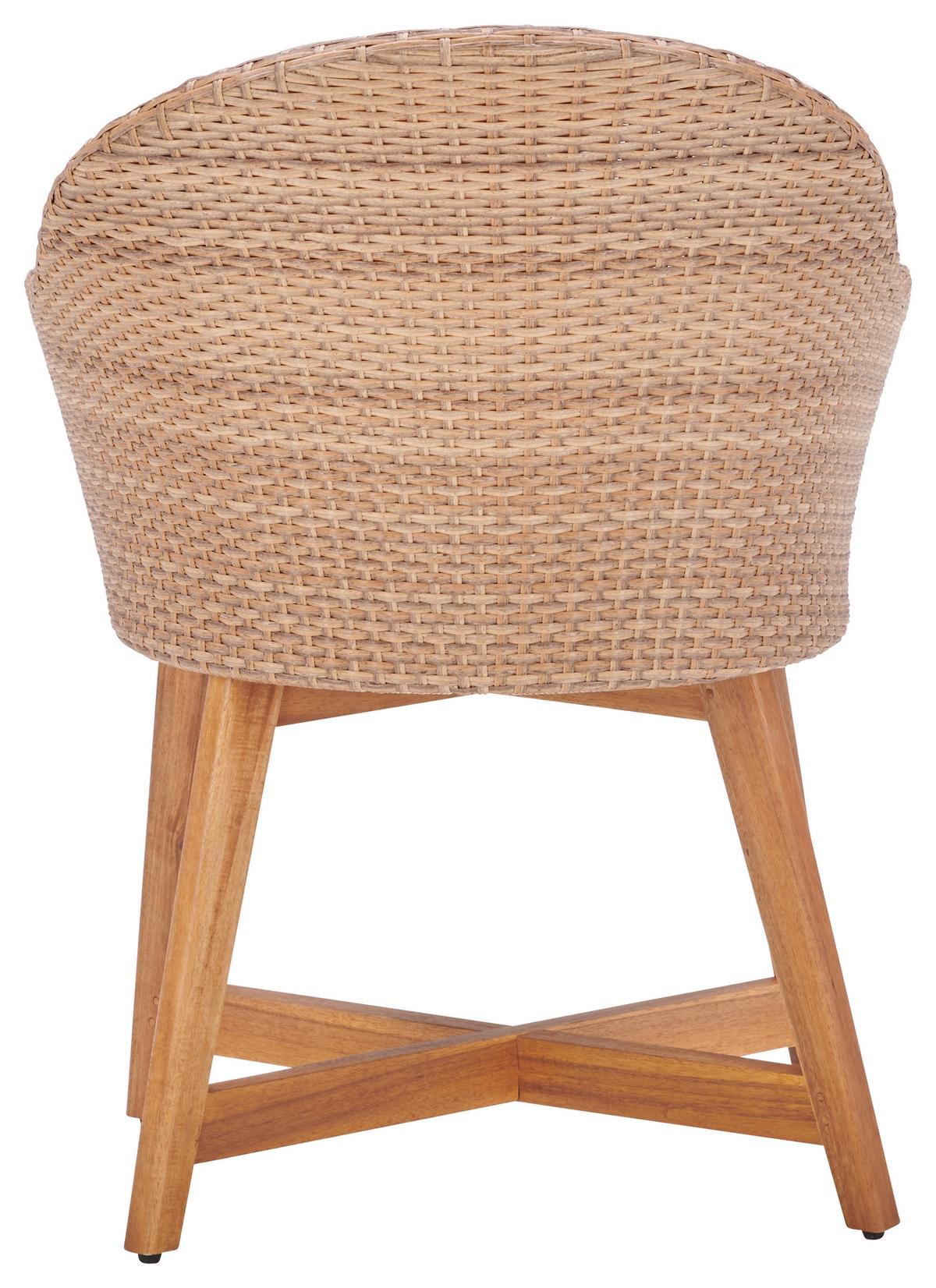 Gartensessel Melanie Aus Kunststoffgeflecht mit Polster - Hellbraun, MODERN, Holz/Kunststoff (62/86/64cm) - Beldano