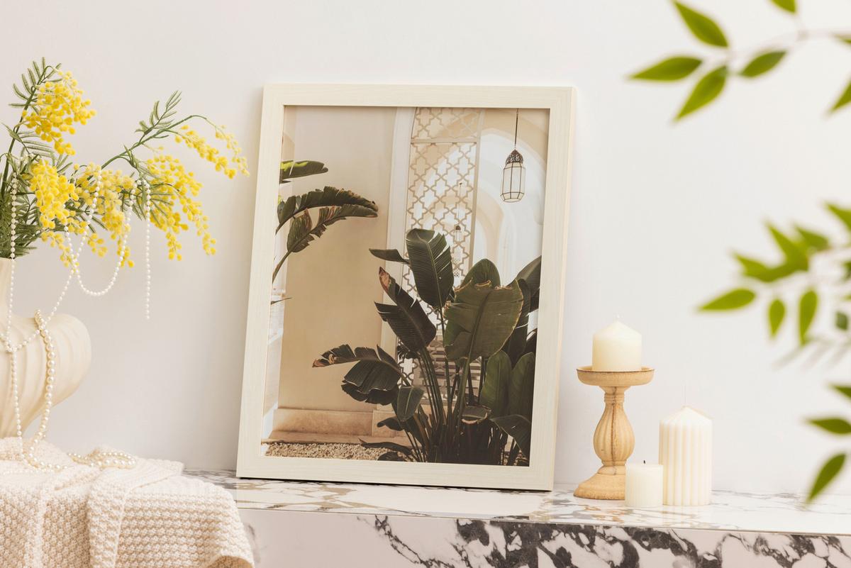 Bilderrahmen Lydia - Tannenholzfarben, KONVENTIONELL, Glas/Papier (45/55cm) - Luca Bessoni