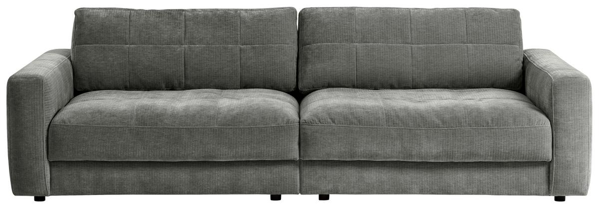 Bigsofa Be Comfy - Schwarz/Grau, MODERN, Textil (264/83/126cm) - Trendmanufaktur