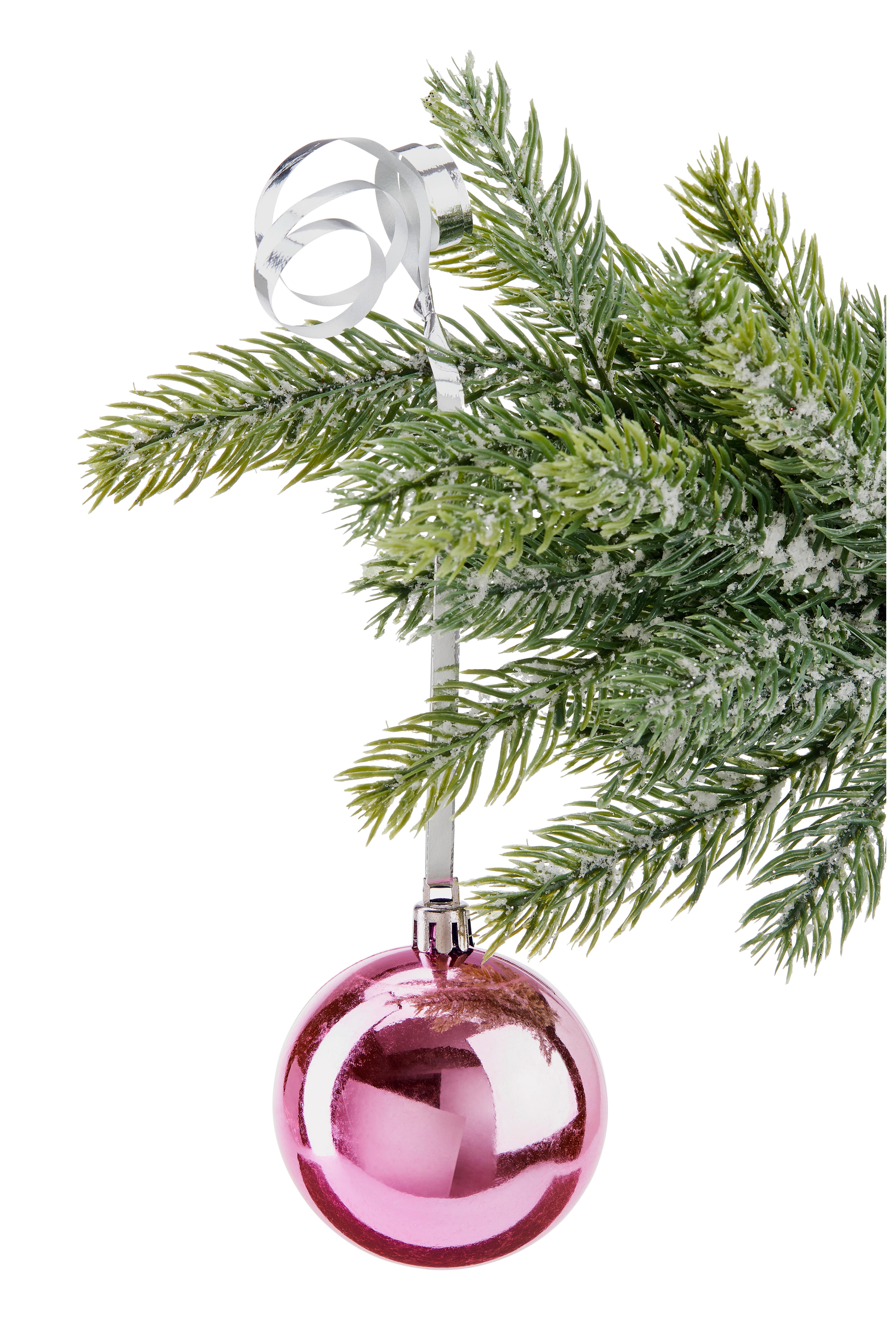 Karácsonyfagömbszett Daya - pink, Basics, műanyag (6cm) - Luca Bessoni