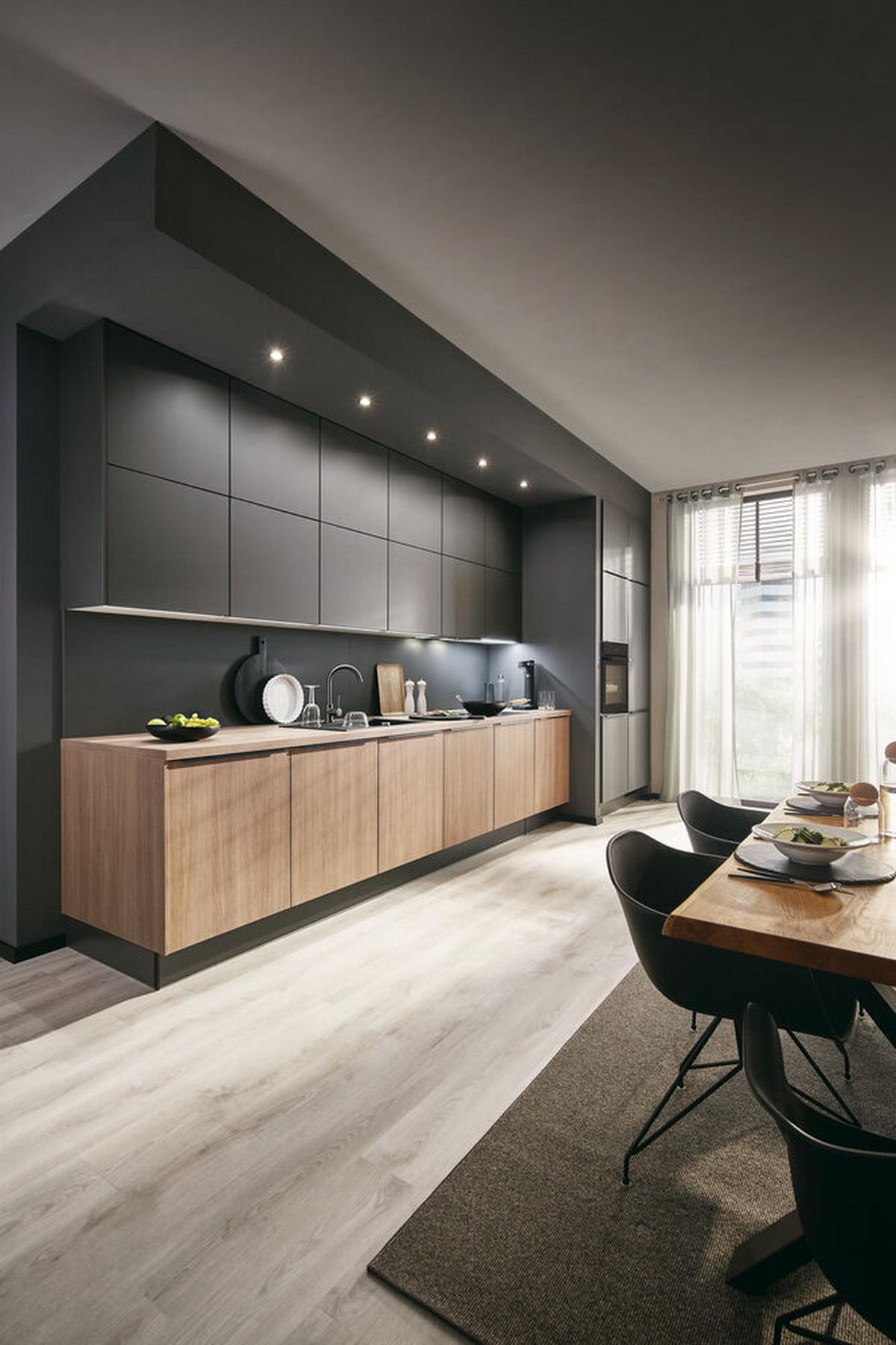Einbauküchen Pn 210 Frei Planbar Modernes Design - Holzwerkstoff - Pino