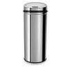 Mülleimer Inox Mit Deckel 42l Edelstahl Silber - Silberfarben/Schwarz, Trend, Kunststoff/Metall (31/31/79,5cm) - Echtwerk