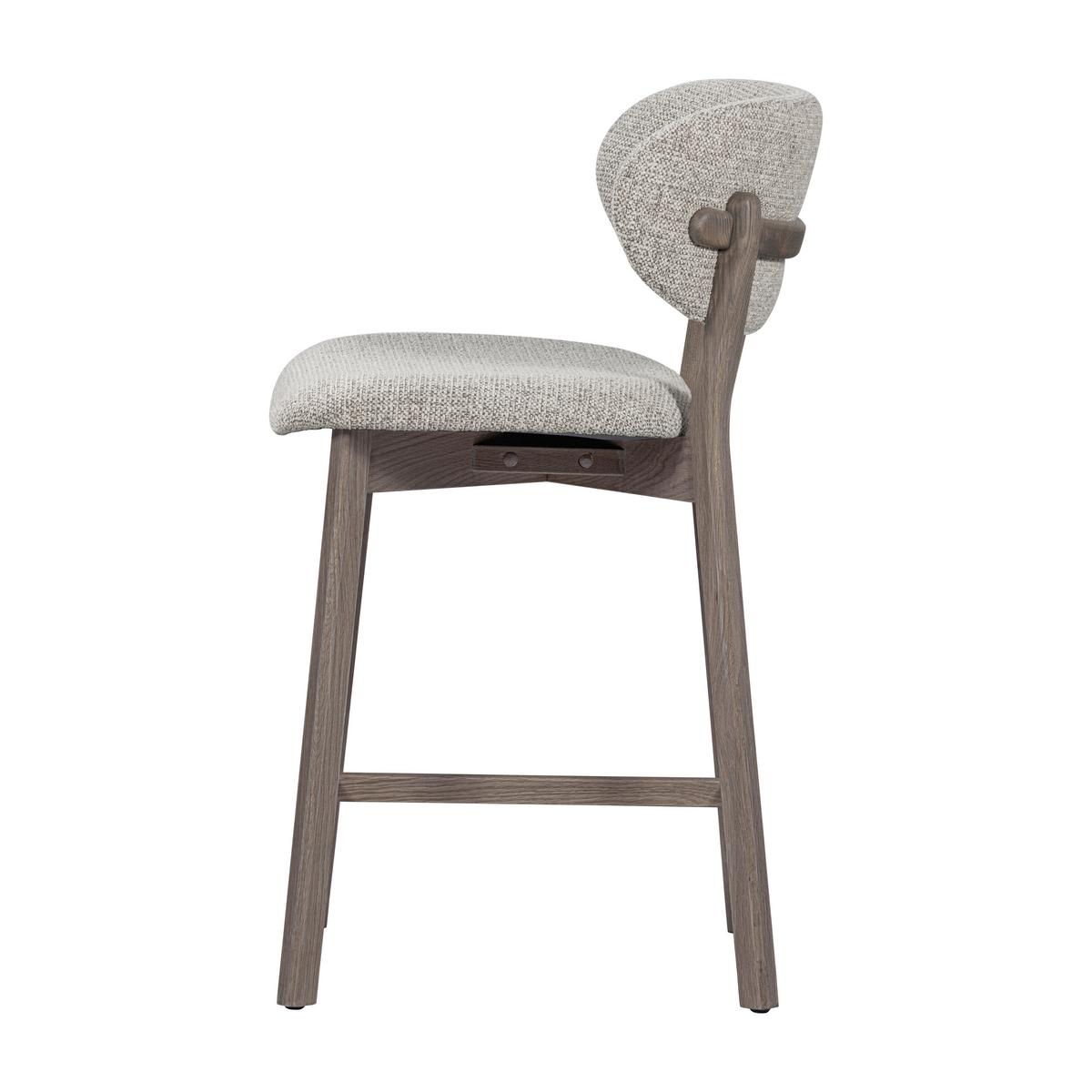 Barhocker Udar Naturfarben/D. Braun B: 51cm - Dunkelbraun/Naturfarben, MODERN, Holz/Textil (51/94/58cm) - Livetastic