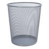 Papierkkorb Mesh Silber Metall Ø 30,5 Cm Gitterkorb - Silberfarben, Metall (30,5/34,5/29,5cm) - Based