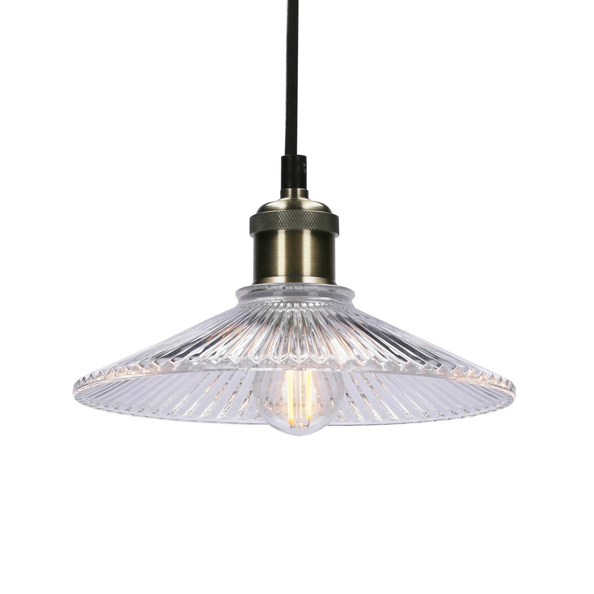 Pendelleuchte Chester 50101271 - Schwarz, KONVENTIONELL, Glas/Metall (21/21/90cm)