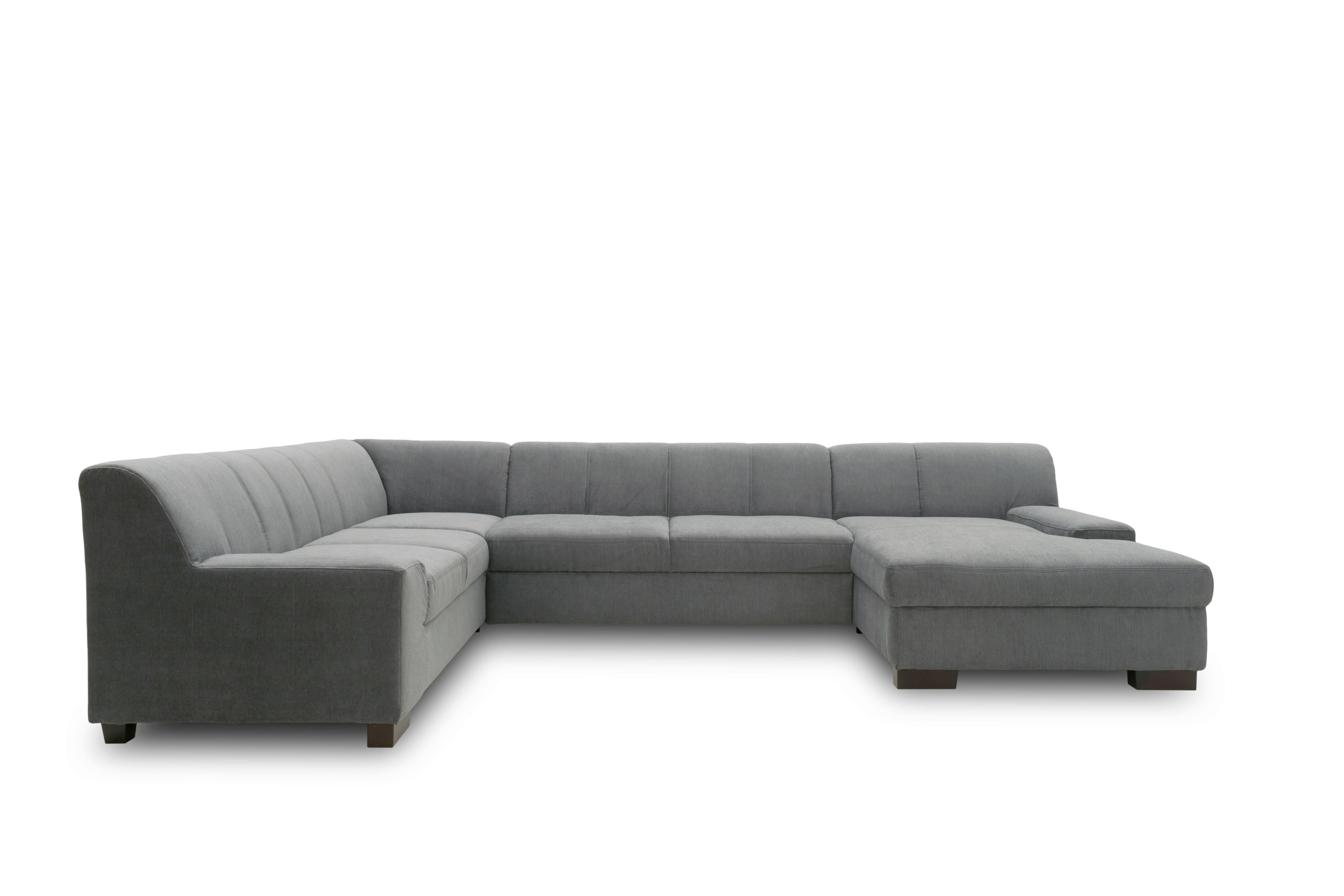 Wohnlandschaft Norma Webstoff Dunkelgrau