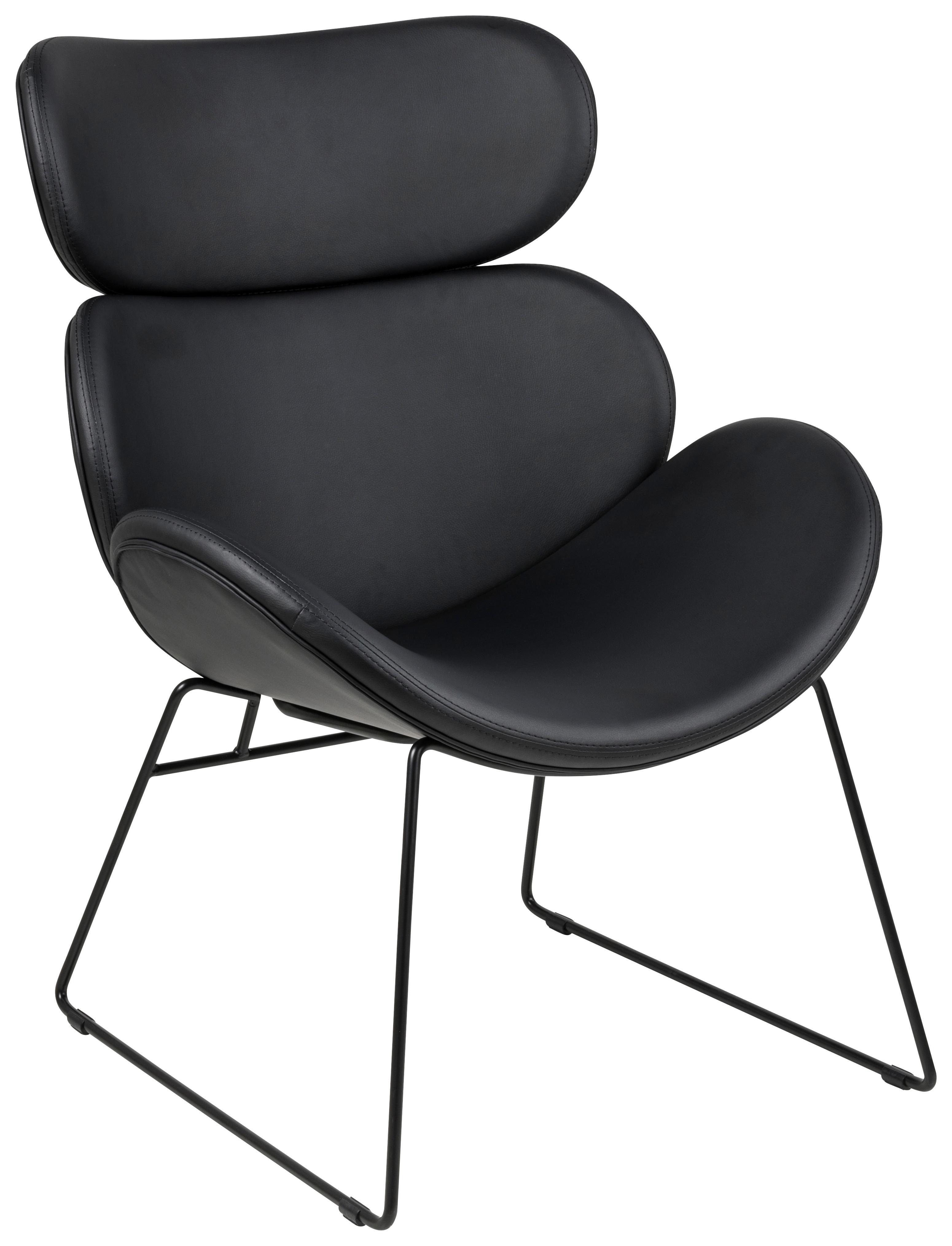 Esszimmerstuhl Cazar Schwarz Gepolstert - Schwarz, Trend, Textil (69/90,5/78,5cm) - MID.YOU