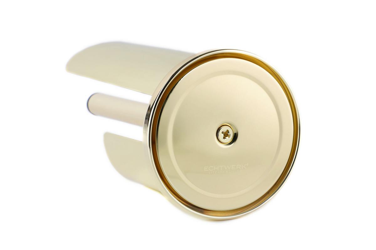 Küchenrollenhalter Edelstahl Goldfarben Rutschfest - Goldfarben, Basics, Metall (15,5/33cm) - Echtwerk