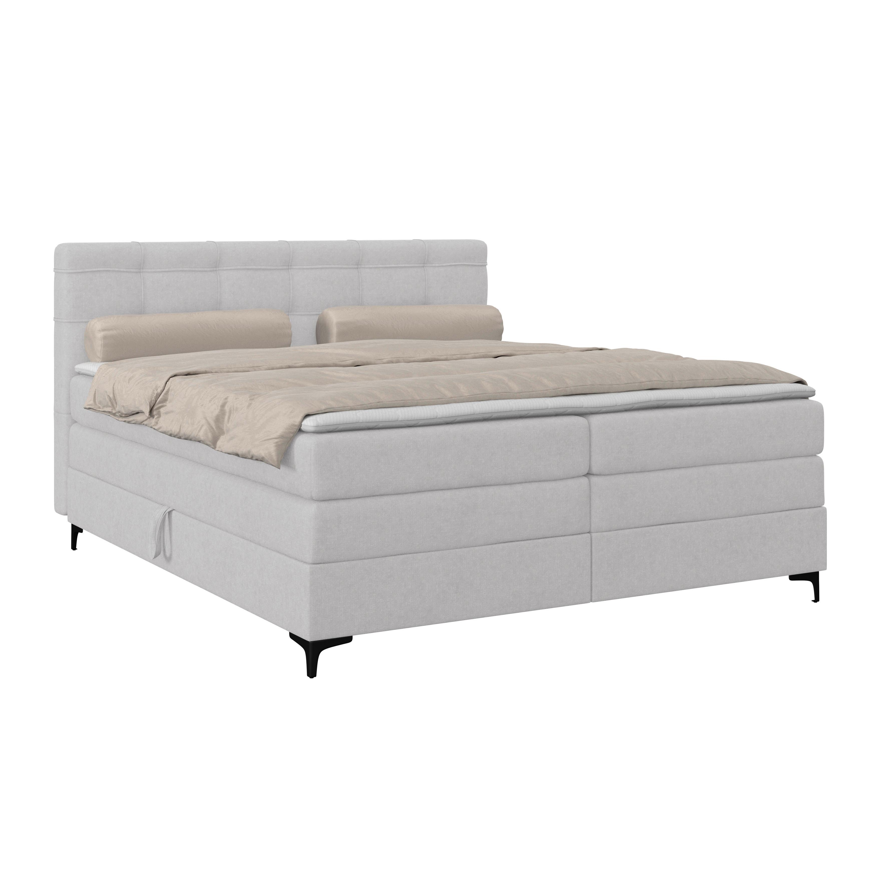 Boxspringbett MITTO Silberfarben 160x200 cm