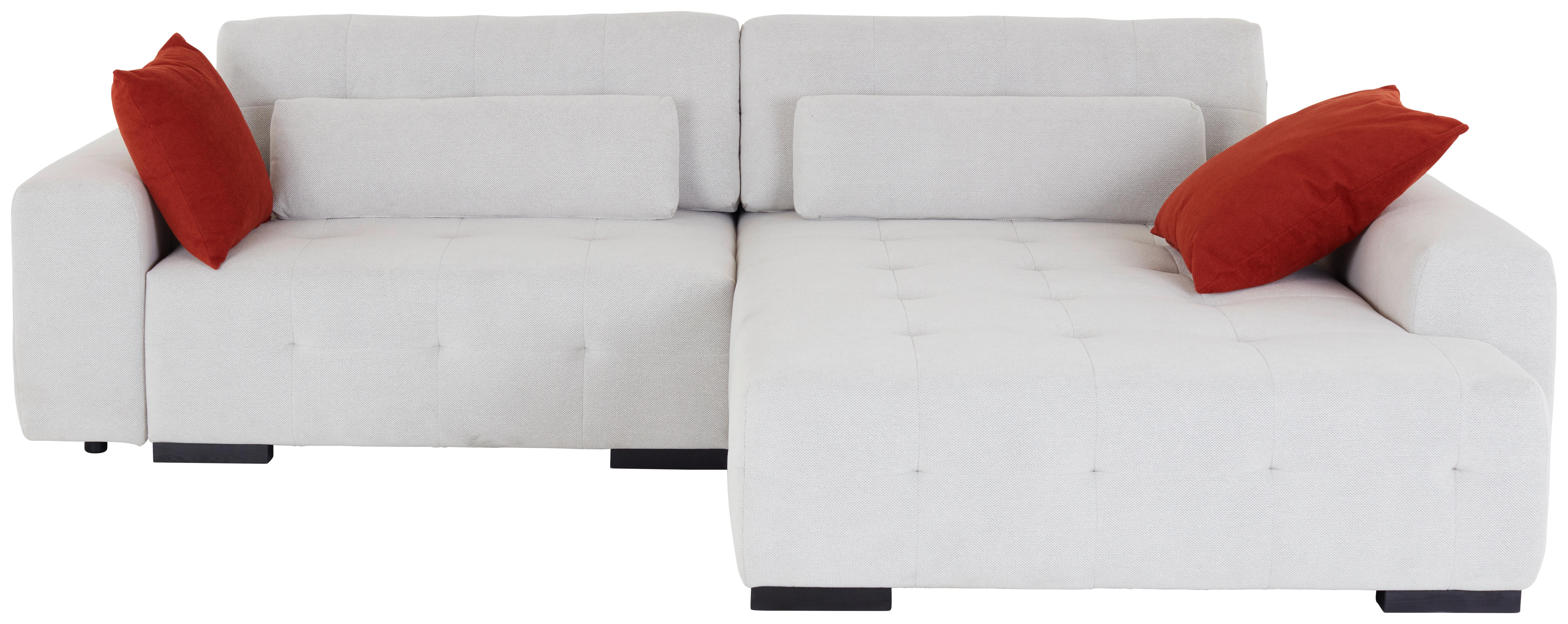 Ecksofa Chance - Beige/Rot, MODERN, Holz/Holzwerkstoff (301/201cm)