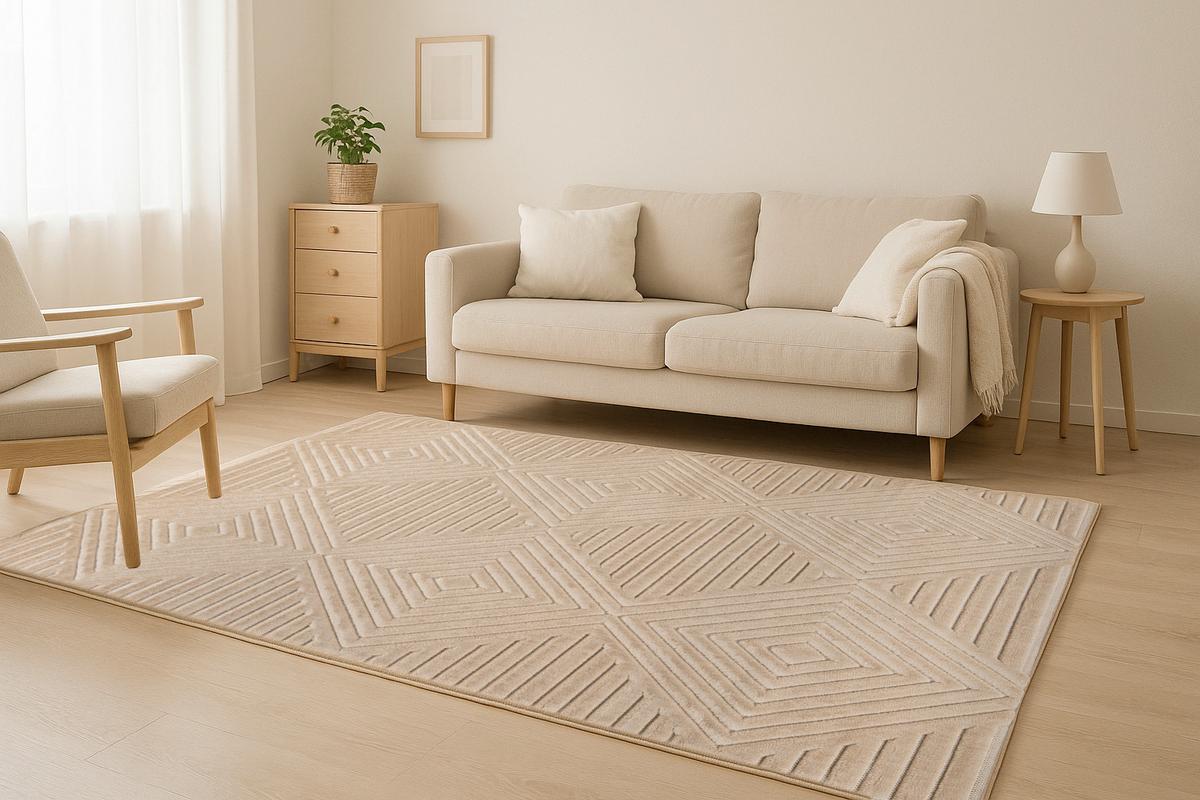 Flachwebteppich B/L: ca. 160x230 cm, Beige - Beige, Basics, Textil (160/230cm) - Kayoom