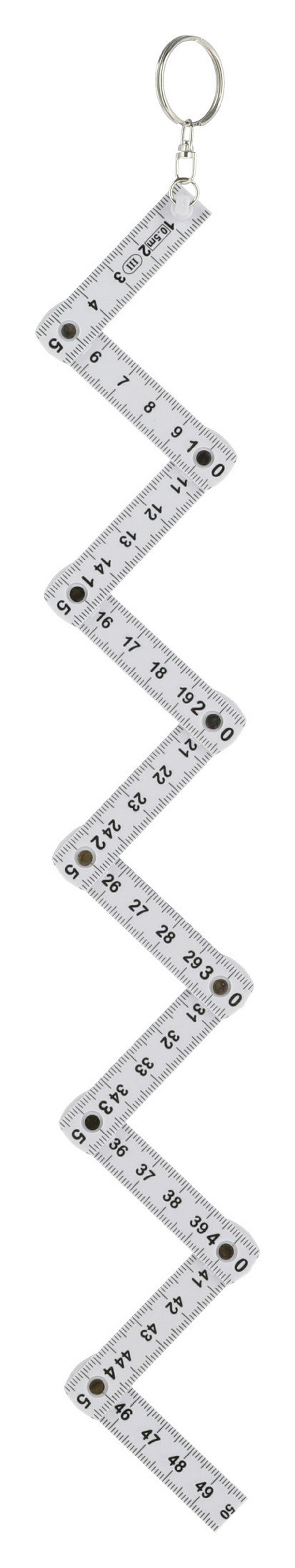 Schlüsselanhänger Zollstock - Gelb/Schwarz, Basics, Kunststoff (6,5/1,3/2,4cm)