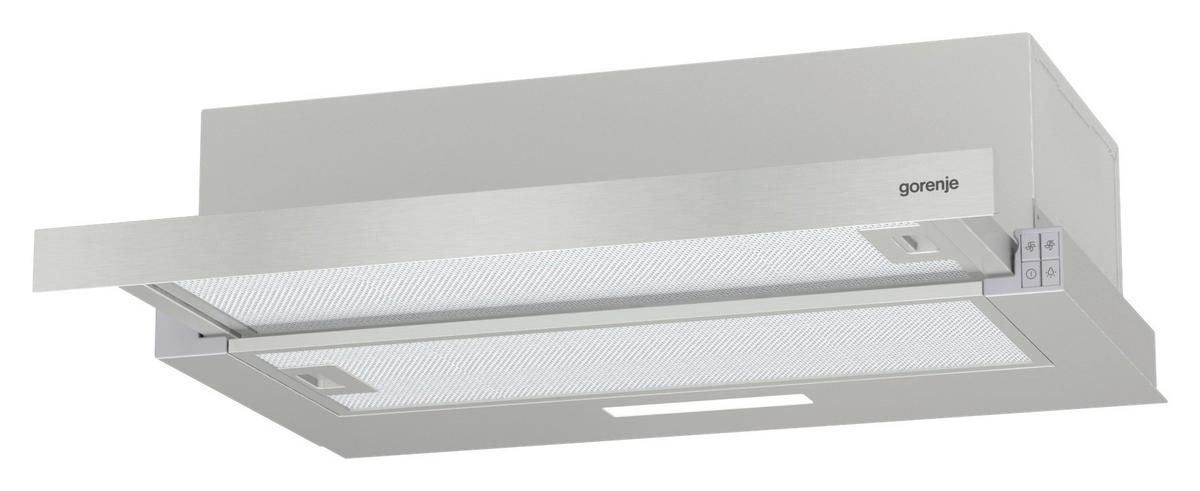 Flachschirmhaube Th 62e3x Silberfarben B: 60 cm - Silberfarben, Basics, Kunststoff/Metall (60/17/30,6cm) - Gorenje