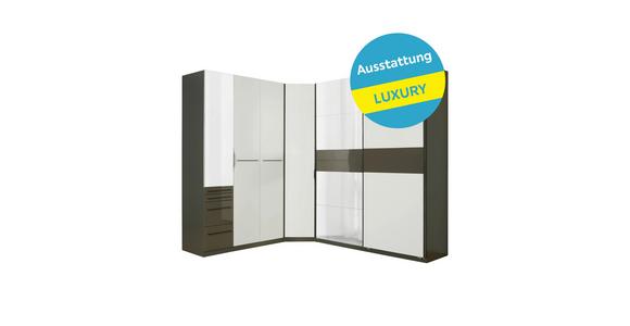 Eckschrank Mit Spiegel B: 225cm Ondega Anthrazit/Weiß - KONVENTIONELL (225/242,2/319cm) - Ondega